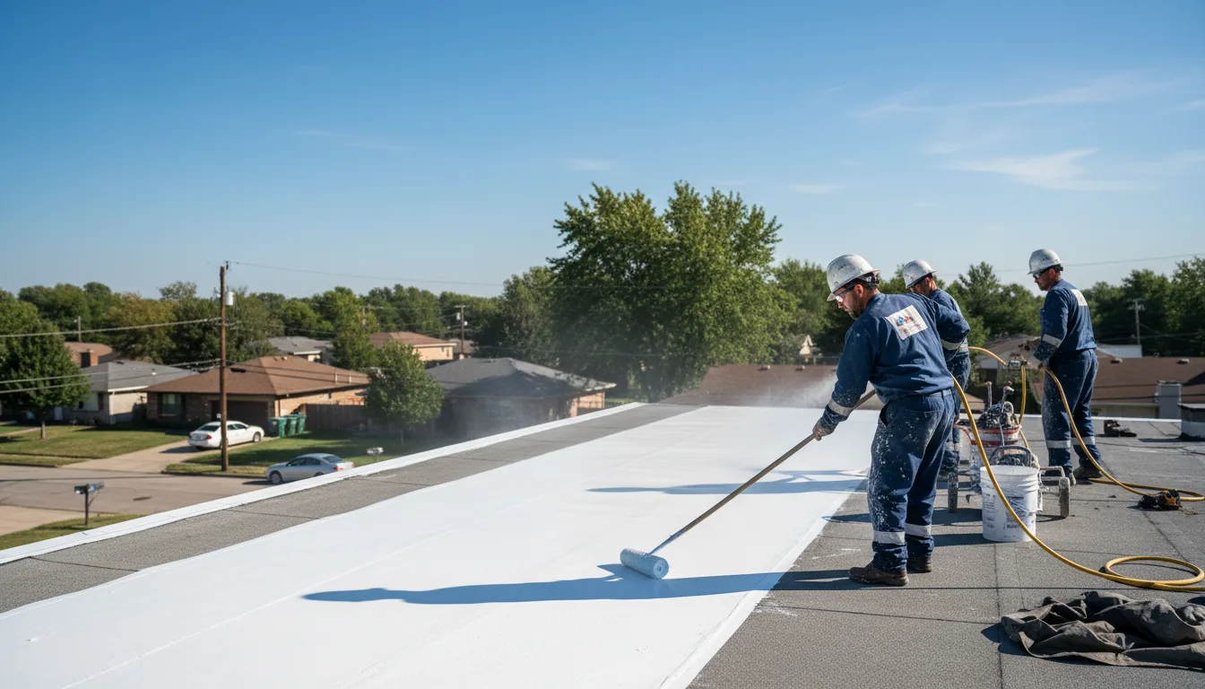 Commercial roof coating in Serafina, NM near me